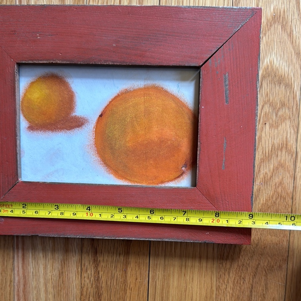 Rustic Red Framed Abstract Art - Picture 2 of 5